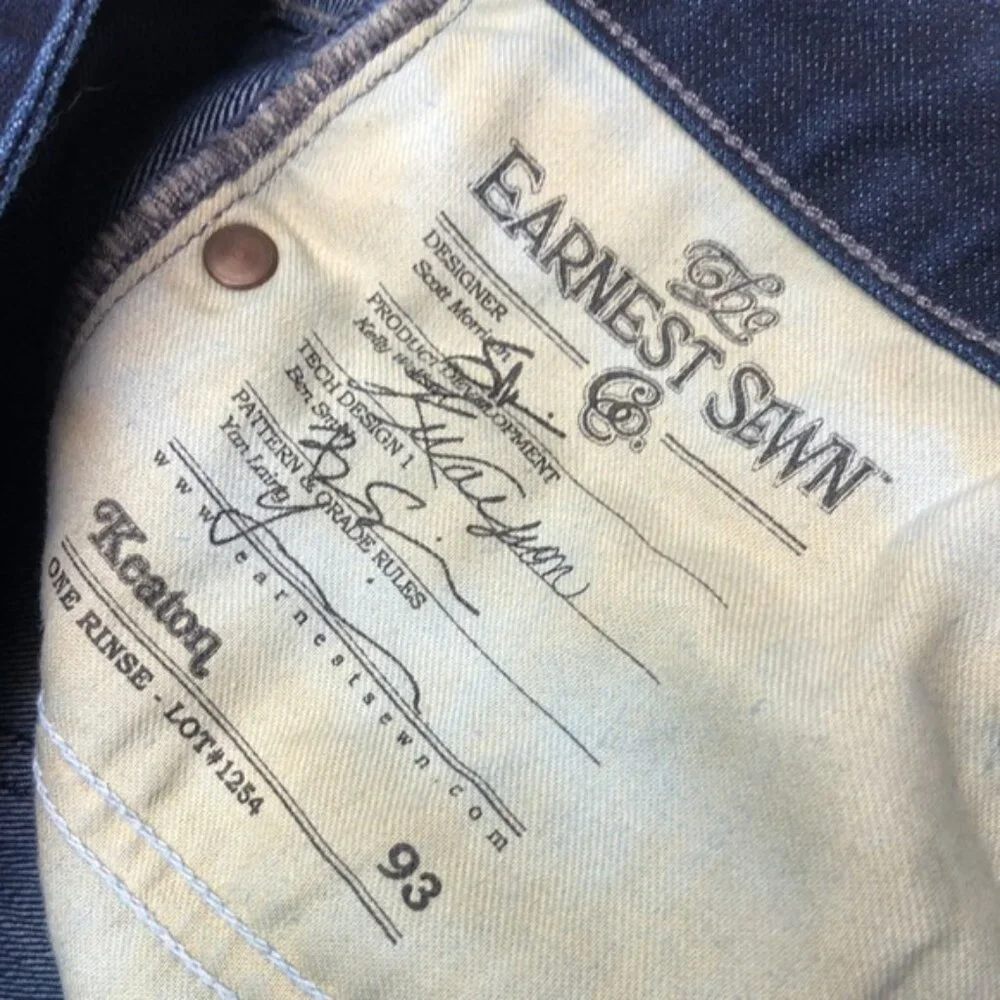 MADE IN USA EARNEST SEWN KEATON BOOTCUT JEANS 29x32 🇺🇸